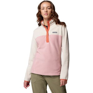 �R�����r�A ���f�B�[�X �A�E�^�[ �W���P�b�g�E�u���]�� Women's Columbia Benton Springs 1/2 Snapullover Pink Stone Tuscan �s���N