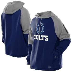 yz j[G Y TVc gbvX Men's New Era Royal Indianapolis Colts Combine Authentic Color Block Raglan Pullover Hoodie Clt Blue