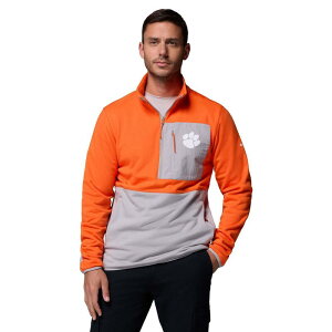 �R�����r�A �����Y �g�b�v�X T�V���c Men's Columbia Orange/Gray Clemson Tigers Hike Omni-Wick Half-Zipullover Clm Orange �I�����W