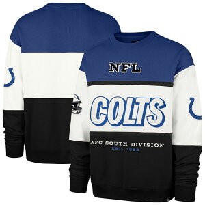 yz tH[eBZuuh Y TVc gbvX Men's '47 Blue/Black Indianapolis Colts Breeze Maximalist Sweatshirt Clt Blue