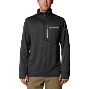 �R�����r�A �����Y �g�b�v�X T�V���c �t���[�X �W���P�b�g Men's Columbia Black Oregon Ducks Park View Grid Fleece Omni-Wick Half-Zip Jacket Uoo Black �u���b�N