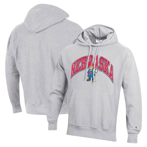 �`�����s�I�� �����Y �g�b�v�X T�V���c �p�[�J�[ Men's Champion Gray Nebraska Huskers Vault Late Night Reverse Weave Pullover Hoodie Neb Grey �O���[