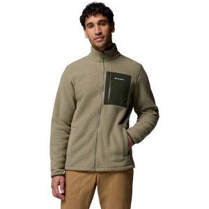 �R�����r�A �����Y �g�b�v�X T�V���c �t���[�X Men's Columbia Pebbled Full Zip Fleece Stone Green �O���[��