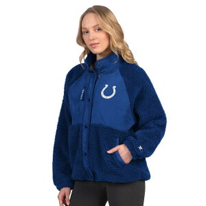 yz X^[^[ fB[X WPbgEu] AE^[ Women's Starter Royal Indianapolis Colts On the Ball Sherpa Jacket Clt Blue