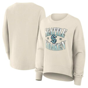 �t�@�i�e�B�N�X ���f�B�[�X �g�b�v�X T�V���c �X�E�F�b�g Women's Fanatics Cream Seattle Kraken Oversized Slice Pullover Sweatshirt Krk Beige �x�[�W��