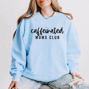 Simply Sage Market ���f�B�[�X �g�b�v�X T�V���c �X�E�F�b�g Simply Sage Market Caffeinated Moms Club Lightweight Garment Dyed Sweatshirt Hydrangea �Z�[�W