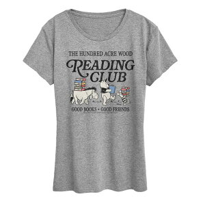 �A�j���L�����N�^�[ ���f�B�[�X �g�b�v�X T�V���c �O���t�B�b�N Licensed Character Women's Disney's Winnie The Pooh The Hundred Acre Wood Short Sleeve Graphic Tee Heather Gray �O���[