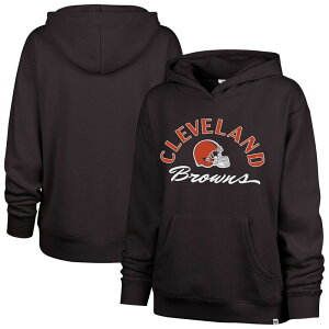 �t�H�[�e�B�Z�u���u�����h ���f�B�[�X �g�b�v�X T�V���c �p�[�J�[ 47 Brand Women's '47 Brown Cleveland Browns Whirlwind Naomi Pullover Hoodie Brn Brown �u���E��