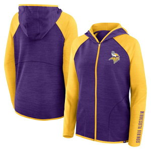 �t�@�i�e�B�N�X ���f�B�[�X �g�b�v�X T�V���c �p�[�J�[ Women's Fanatics Purple/Gold Minnesota Vikings Redzonend Around Pass Raglan Full-Zip Hoodie Mvk Purple �p�[�v��