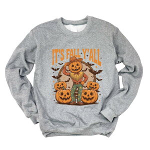Simply Sage Market ���f�B�[�X �g�b�v�X T�V���c �X�E�F�b�g Simply Sage Market It's Fall Y'all Pumpkin Cowboy - Sweatshirt Graphite �O���t�@�C�g