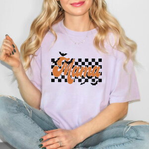 Simply Sage Market ���f�B�[�X �g�b�v�X T�V���c Simply Sage Market Mama Checkered Bats - Garment Dyed Tee Orchid �`�F�b�N