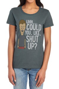 �A�j���L�����N�^�[ ���f�B�[�X �g�b�v�X T�V���c �O���t�B�b�N Licensed Character Juniors' MTV Uhh Could You Like Shut Up Graphic Tee Charcoal �`���R�[��