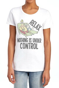 �A�j���L�����N�^�[ ���f�B�[�X �g�b�v�X T�V���c �O���t�B�b�N Licensed Character Juniors' Rocko's Modern Life Relax Graphic Tee White �z���C�g