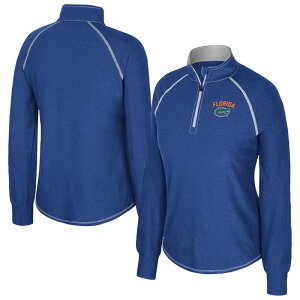 �R���V�A�� ���f�B�[�X �g�b�v�X T�V���c Women's Colosseum Royal Florida Gators Bikram Raglan Quarter-Zip Top Fld Blue �u���[