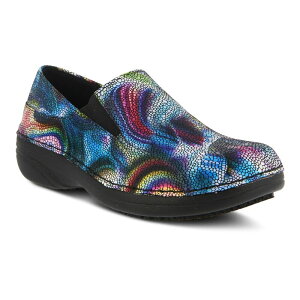 �X�v�����O�X�e�b�v ���f�B�[�X �V���[�Y �T���_�� ���U�[ Flexus by Spring Step Manila-Boreal Women's Leather Work Shoes Blue �u���[