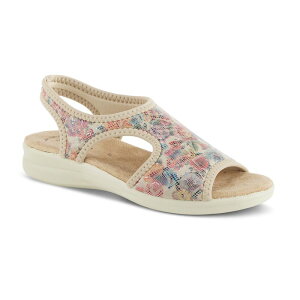 yz tNTX fB[X T_ V[Y Flexus by Spring Step Nyaman Women's Slingback Sandals Beige Multi