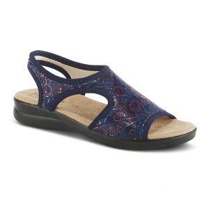 yz tNTX fB[X T_ V[Y Flexus by Spring Step Nyaman Women's Slingback Sandals Navy Multi