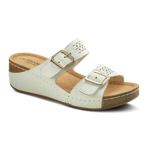 yz tNTX fB[X T_ V[Y Flexus by Spring Step Thrume Women's Wedge Sandals White