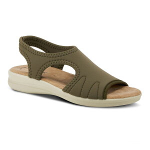 yz tNTX fB[X T_ V[Y Flexus by Spring Step Nyaman Women's Slip-on Sandals Olive Green