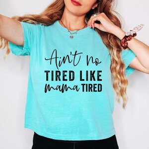 Simply Sage Market ���f�B�[�X �g�b�v�X T�V���c Simply Sage Market Ain't No Tired Like Mama Tired Boxy Crop Top Chalky Mint �~���g