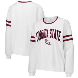 �A���u�����f�b�h ���f�B�[�X �g�b�v�X T�V���c �p�C�� Unbranded Women's Conceptsport White Florida State Seminoles Borough French Terry Arch Over Long Sleeve Top Fsu White �z���C�g