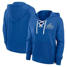 ファナティクス レディース トップス Tシャツ レース パーカー Women's Fanatics Royal Dallas Cowboys Blitz Left Lace-Upullover Hoodie Cow Blue ブルー