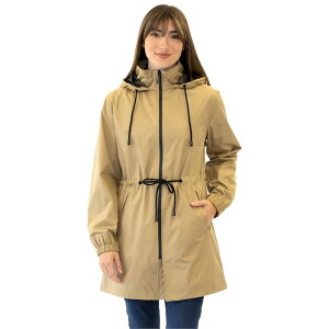 �i�C���E�F�X�g ���f�B�[�X �A�E�^�[ �W���P�b�g�E�u���]�� �R�[�g Women's Nine West Hooded Lightweight Raincoat Flax