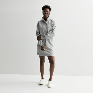 �\�m�} ���f�B�[�X �g�b�v�X �����s�[�X �v�` �X�E�F�b�g �V���c Petite Sonoma Goods For Life Snap Collar Dolman Sleeve Sweatshirt Dress Dovetail Heather �w�U�[