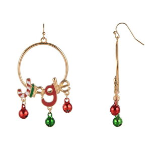 �A���u�����f�b�h ���f�B�[�X �A�N�Z�T���[ �s�A�X�E�C�������O Unbranded Gold Tone Jingle Ring Bell Drop Earrings Multi �}���`�J���[