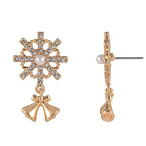 �A���u�����f�b�h ���f�B�[�X �A�N�Z�T���[ �s�A�X�E�C�������O Unbranded Gold Tone Crystal Snowflake Bell Drop Earrings None �S�[���h