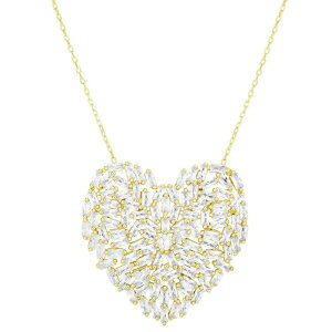 Sunkissed Sterling fB[X ANZT[ lbNXE`[J[Ey_ggbv [X Sunkissed Sterling Silver Cubic Zirconia Heart Statement Necklace Gold Tone S[h