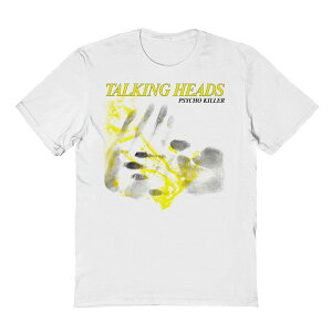 �A�j���L�����N�^�[ �����Y �g�b�v�X T�V���c �v�����g �O���t�B�b�N Licensed Character Men's Talking Heads Psycho Killer Hand Prints Graphic Tee White �z���C�g