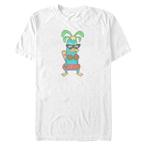 �f�B�Y�j�[ �����Y �g�b�v�X T�V���c �g�[�� �O���t�B�b�N Big & Tall Disney's Perry The Platypus Graphic Tee White �z���C�g