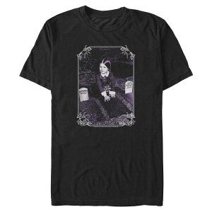 �A�j���L�����N�^�[ �����Y �g�b�v�X T�V���c �g�[�� �O���t�B�b�N Licensed Character Big & Tall Addams Family Wednesday Graphic Tee Black �u���b�N