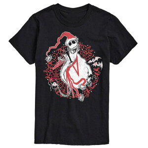 �A�j���L�����N�^�[ �����Y �g�b�v�X T�V���c �g�[�� �O���t�B�b�N Licensed Character Big & Tall Disney's The Nightmare Before Christmasanta Jack Skellington Graphic Tee Black �u���b�N