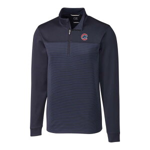 �J�b�^�[�A���h�o�b�N �����Y �g�b�v�X T�V���c �g�[�� �W���P�b�g Men's Cutter & Buck Navy Chicago Cubs Big & Tall Traverse Stripe Half-Zipullover Jacket Cub Navy �l�C�r�[