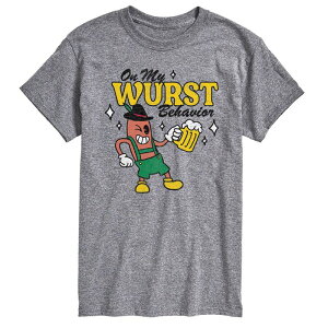 AjLN^[ Y gbvX TVc OtBbN Licensed Character Men's On My Wurst Behavior Oktoberfest Graphic Tee Athletic Heather wU[