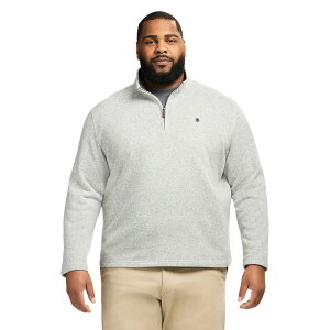yz AC]bh Y jbgEZ[^[ AE^[ Big & Tall IZOD Sweater Fleece Quarter Zip Pullover Light Grey Heather