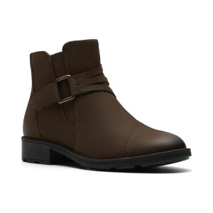 N[NX fB[X V[Y u[cECu[c AN q[ Clarks Adalynn Faye Women's Ankle Boots with Block Heel and Zip Closure Mushroom Nubuck