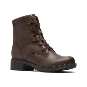 N[NX fB[X V[Y u[cECu[c [X U[ Clarks Hearth Parker Women's Leather Lace-Up Boots Brown Leather uE