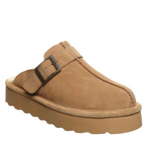yz xApE fB[X T_ V[Y Bearpaw Moxie Platform Women's Buckle Slippers Iced Coffee Solid