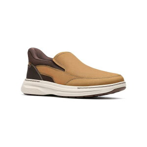 【送料無料】 クラークス メンズ スリッポン・ローファー シューズ Clarks Craftwell Step Men's Leather Slip-On Shoes Light Brown Leather