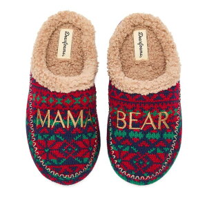 yz fBAtH[Y fB[X T_ V[Y Dearfoams Mama Bear Women's Slip-On Clog Slippers Fairisle