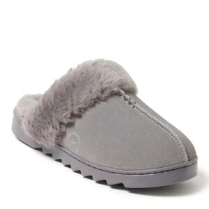 fBAtH[Y fB[X V[Y T_ XG[h Dearfoams Helena Women's Genuine Suede Scuff Slippers Gray O[