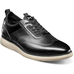 XeCV[A_X Y V[Y IbNXtH[h EBO`bv Xj[J[ [X Stacy Adams Edgewood Men's Wingtip Elastic Lace-Up Sneakers Black ubN