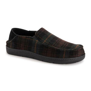 yz NNX Y T_ V[Y MUK LUKS Owen Men's Slip-On Slippers Brown Plaid