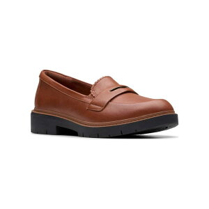 yz N[NX fB[X Xb|E[t@[ V[Y Clarks Westlynn Glow Women's Leather Lug Sole Loafers Tan Leather