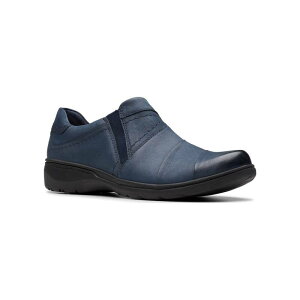 yz N[NX fB[X Xb|E[t@[ V[Y Clarks Carleigh Abby Women's Nubuck Slip-On Casual Shoes Navy Nubuck