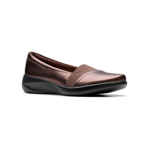 yz N[NX fB[X Xb|E[t@[ V[Y Clarks Kaetlyn Rhea Women's Casual Slip-On Shoes Bronze Metallic