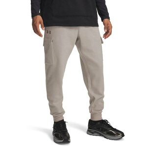 yz A_[A[}[ Y JWApc {gX Men's Under Armour Rival Fleece Cargo Joggers Timberwolf Taupe